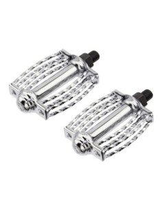 Double Square Round Twisted Pedals 1/2 Chrome.